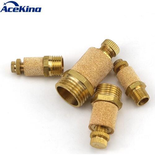 Pneumatic brass adjustable muffler exhaust valve 1/8" /1/4" /3/8" /1/2 throttle valve solenoid valve muffler control displaceme