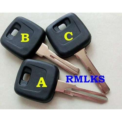RMLKS Blank Transponder Key Shell Uncut Blade Fit For Volvo S80 Key Case For With The Best Price HU56R NE66 NE51 Blade