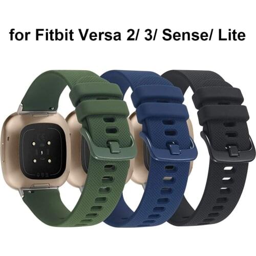 New Strap for Fitbit Versa 2/3 & Sense Silicone Watch Band for Fitbit Versa Lite Sport Smartwatch Strap Replacement Wristband