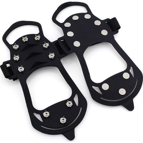 Silicone ten-tooth crampons outdoor mountaineering fishing straps anti-slip anti-slip shoe covers snow non-slip claws