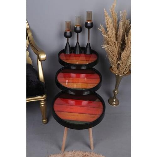 Retro 3 pcs Glazed Zigon Coffee Table authentic coffee table different coffee table tea table