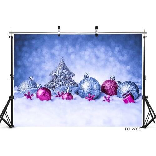 Christmas Ball Winter Gift Snow Bokeh Vinyl Photography Background Decor Children Baby Newborn Party Photocall Photo Studio Prop