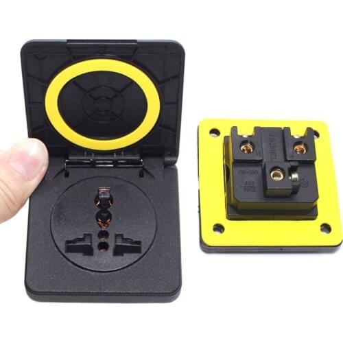 EU US AU UK Universal Waterproof Industrial Socket 10A 250V IP44 AC Power Connector Plug Electrical Socket With cover EU US AU