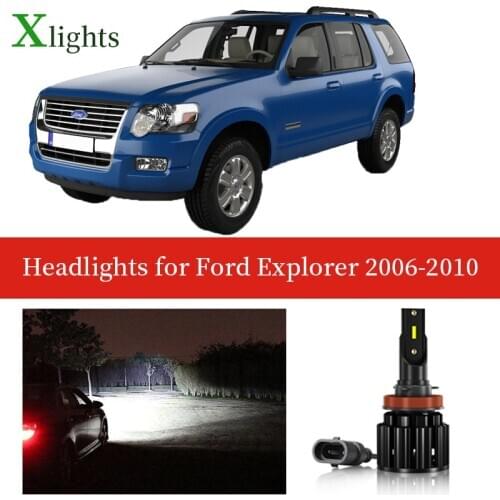 Xlights Led Headlight Bulb For Ford Explorer 2006 2007 2008 2009 2010 Low High Beam Canbus Car Headlamp Lamp Light Accessories