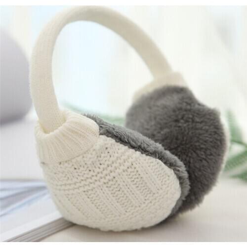 1PC Winter Ear Cover Knitted Plush Winter Ear Warmers Winter Earmuffs For Women Warm Unisex Ear Muffs Size:23 CM