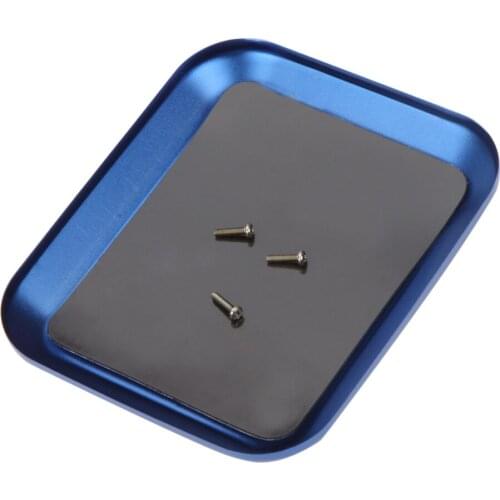 1pc High QualityNew Aluminium Alloy Screw the Tray w/Magnetic for RC Model Phone Repair Model screw plate
