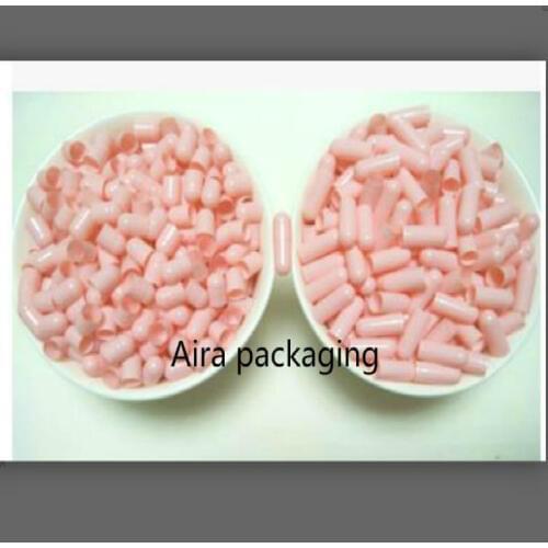 1000pcs/lot Empty Pink Medicinal Powder Refillable Container Hollow Capsule Shells Gelatin Safety Powder Bottle Size 0