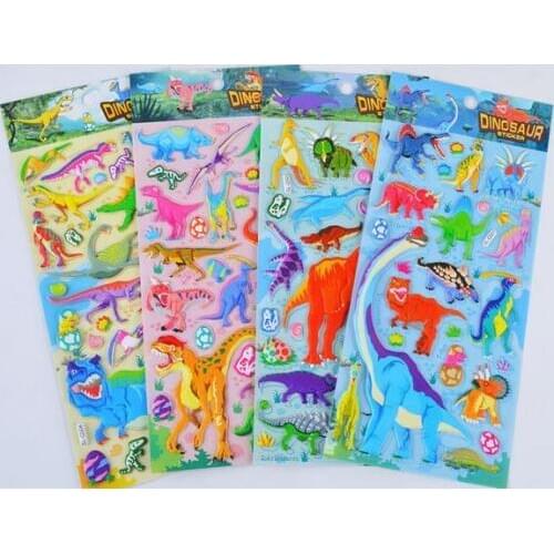60sheets April Du pvc Childrens dinosaur stickers creative cartoon stickers size 22*9cm