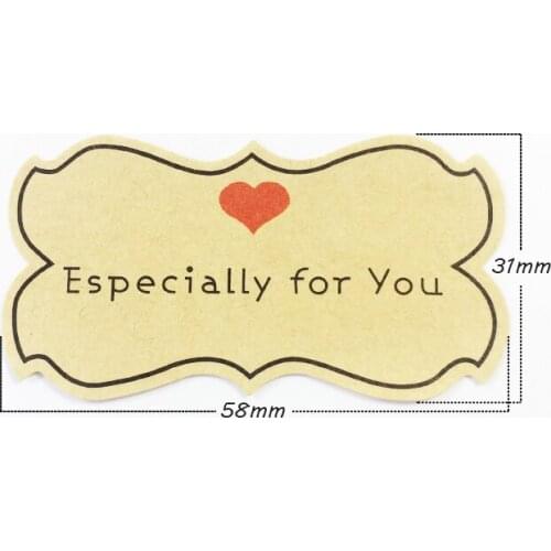 800 Pcs/lot Especially For You Red Heart Handmade Cake Packaging Sealing Label Kraft Sticker Baking DIY Work Gift Box Stickers