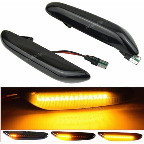 Dynamic LED Fender Light Side Marker For BMW E60 E61 E90 E91 E87 E81 E84 E88 E92 E93 E82 E46 1 3 5 series x1 2004 2010 flasher