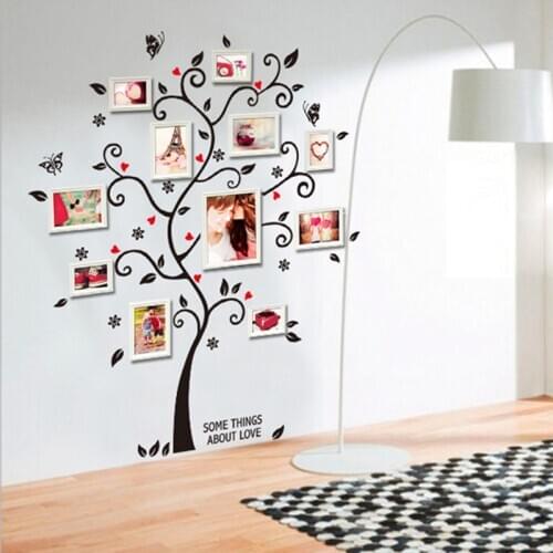 DIY Photo Frame Tree Pvc Wall Stickers Home Living Room Bedroom Glass Window Decoration Poster Wall Decoration
