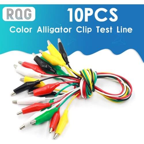 10pcs Alligator Clips Electrical DIY Test Leads Alligator Double-ended Crocodile Clips Roach Clip Test Jumper Wire