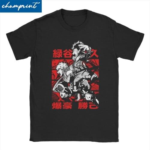 Men Womens T-Shirt My Hero Academia Midoriya Izuku Novelty Tees Boku No Hero Academia Manga T Shirt Crewneck Clothes Plus Size