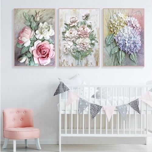 Art Scandinavian Home Decor Abstract Canvas Painting Wall Art Flower Posters And Prints Wall Pictures For Living Room Decoration