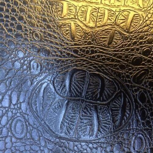 Synthetic High-quality microfiber Superfiber crocodile skin imation leather furniture material sale by yard