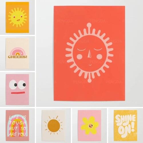 Canvas Hd Prints Pictures Flower Wall Artwork Painting Home Decoration Modular Anime Cute Poster Sun For Living Room No Frame