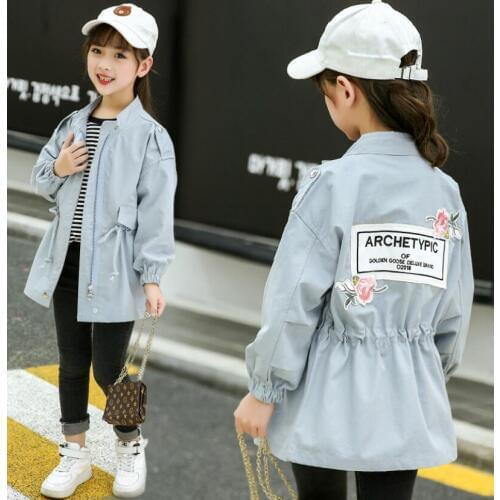 New 2018 Fashion Girl clothing outerwear Kids Girl Clothes,Spring Autumn,100% cotton Girls flower jacket For 3-10 Years kids