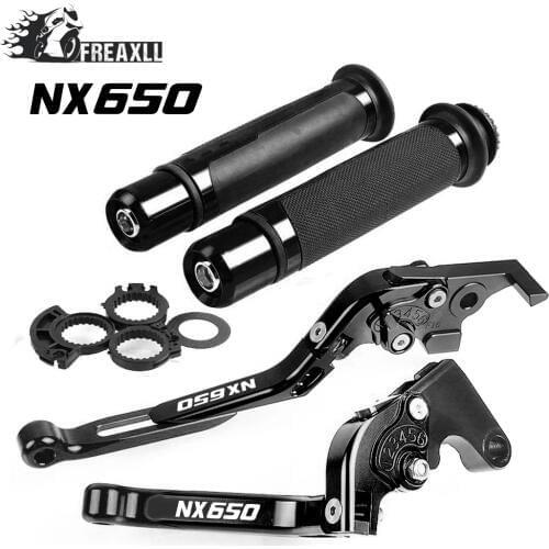 Motorcycle Adjustable Folding Brake Clutch Levers Handlebar Hand Grips For HONDA NX650 NX 650 J-X DOMINATOR 1988-1999