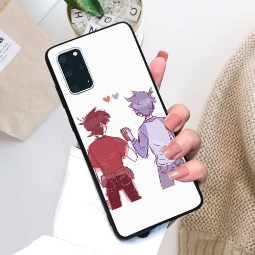 For Samsung Galaxy Klance red and blue Soft TPU Black Border Samsung Galaxy Case