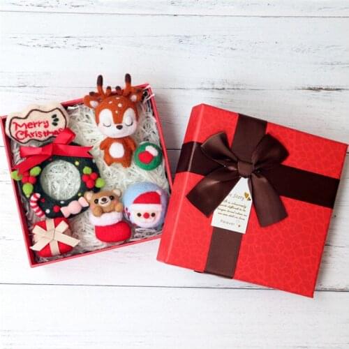 Fawn wool needlepoint kit wool felt needle felting decoration craft needlecraft DIY handmade