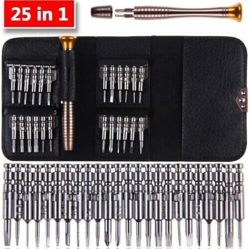 Mini Precision Screwdriver Set 25 in 1 Electronic Torx Screwdriver Opening Repair Tools Kit for iPhone Camera Watch Tablet PC