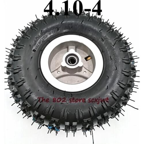 4.10-4 tires wheels hub Rim with 4.10-4 tyre and inner tube fits ATV Quad Go Kart 47cc 49cc