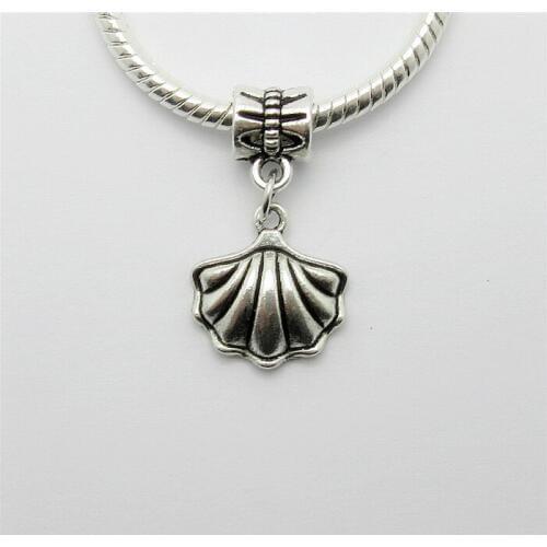 Wholesale lots 25pcs fit Pandora charms bracelet DIY pendant beads dangle Conch charm pendants for jewelry making