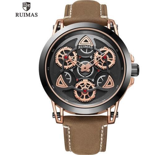 RUIMAS Luxury Military Sports Watches Men Top Brand Waterproof Wristwatch Leather Strap Quartz Watch Man Relogios Masculino 550