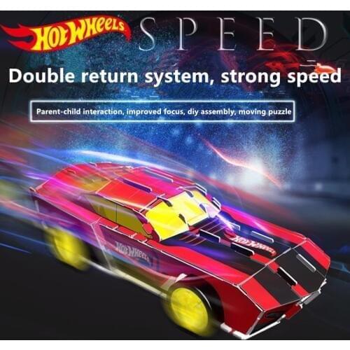 Racing Car Assembled Puzzles Early Learning Toy for Children Kids Wind Wheel 3D Jigsaw Puzzle DIY Children Educational Handwork