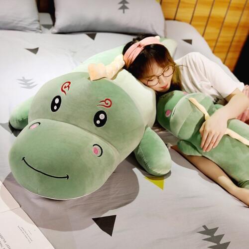 Nice Big Size Long Lovely Dinosaur Plush Toy Soft Cartoon Animal Dinosaur Stuffed Doll Boyfriend Pillow Kids Girl Birthday Gift