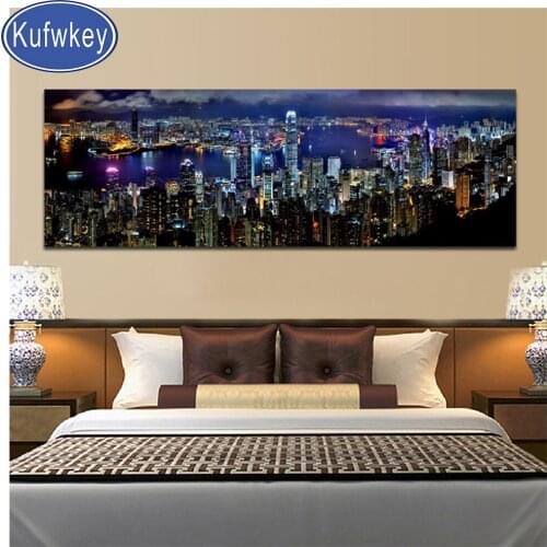 Large diamond embroidery beautiful natural City Night Scene full square round drill diamond painting 5d diy diamond mosaic decor