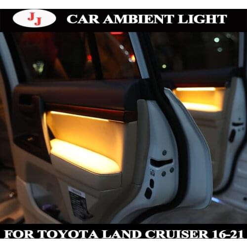 Car Led Dashboard Atmosphere Light For Toyota land cruiser 2016-202 Peach Wood Grain Decorative Lamp