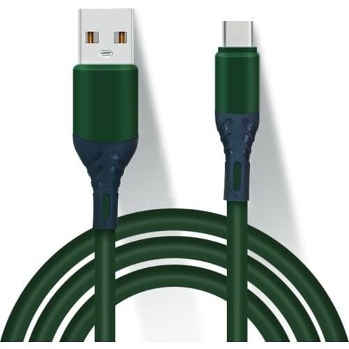 Liquid Silicone USB Cable Micro USB Type C for iPhone Samsung Huawei Fast Data Charging Charger USB Wire Cord Phone Cable 1M
