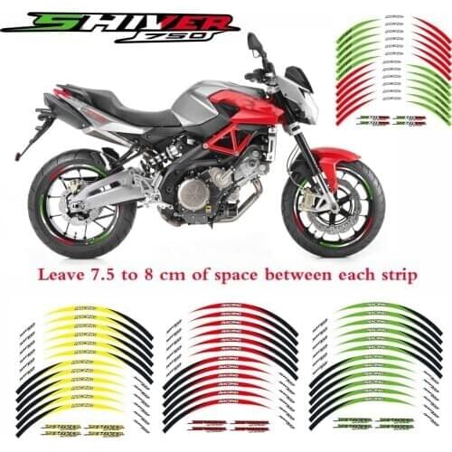 Hot sell Motorcycle 1set front&rear edge rim wheel decals Reflective stickers For Aprilia SHIVER750