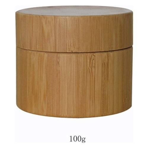 10pc Environmental Bamboo Empty Refillable Cosmetic Cream Jar Storage Bottle Container Bottle Special Bamboo Cosmetic Mould 100g