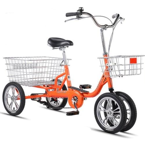 12/14/16 Inch Aluminum Alloy Bicycle with Disc Brake Three Wheel for Elderly