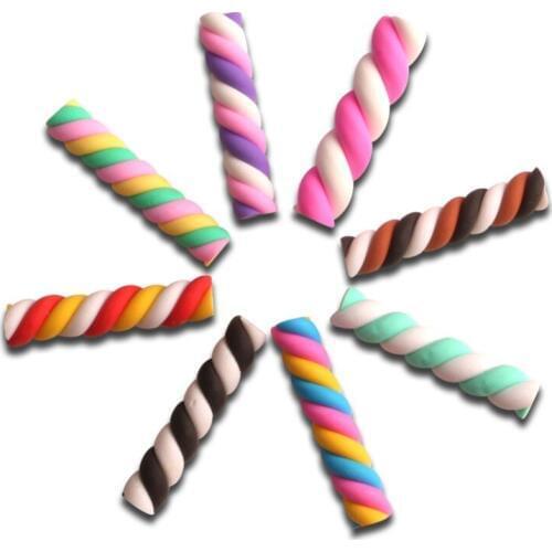 12Pcs Mixed Clay Spun Sugar Cabochon Flatback Decoration Crafts embellishments For Scrapbooking Kawaii Diy Accessories