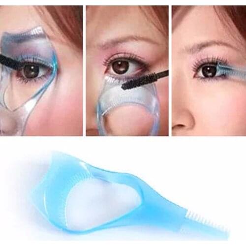 3 in 1 Makeup Mascara Shield Guide Guard Curler Eyelash Curling Comb Lashes Cosmetics Curve Applicator Comb Eyelash Tools