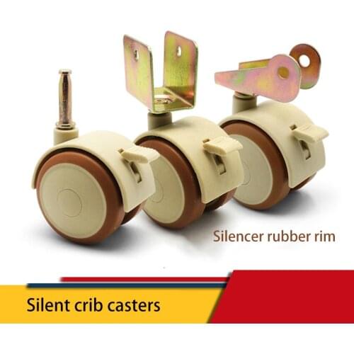 4Pcs/lot Baby bed rotating wheel Casters Silent universal caster Furniture support leg for Childrens dining table and chair