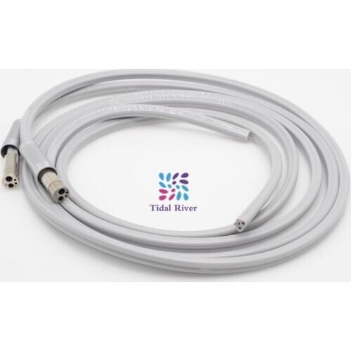 5PC Dental Handpiece Tube 4-hole Composite Pipe with connector