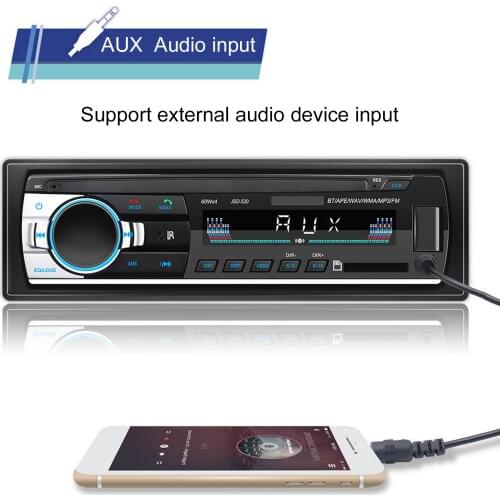 Car radio stereo player digital bluetooth car MP3 player 60Wx4 FM radio stereo audio music USB/SD with In Dash AUX input