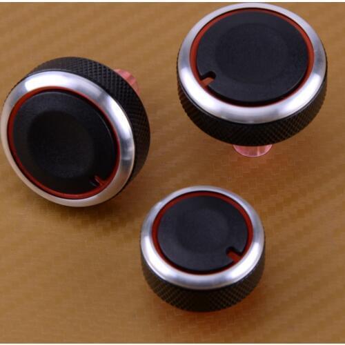 Beler 3pcs Car A/C Heater Air Condition Climate Dash Control Switch Knobs for Nissan Cube Versa Note Micra Almera 2016 2017
