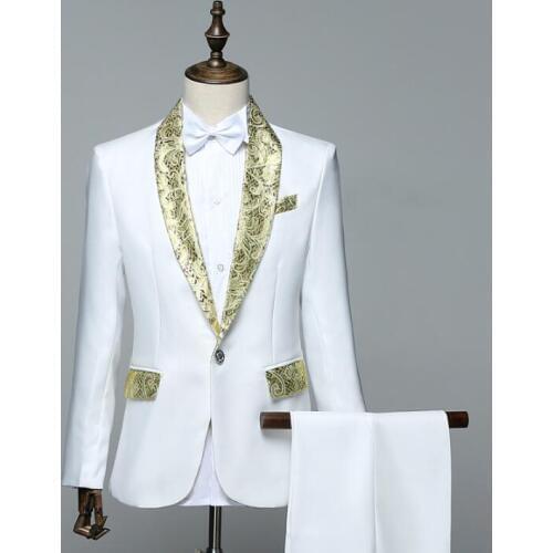 White men suits designs masculino homme terno stage costumes for singers men sequin blazer dance clothes jacket star style dress
