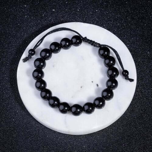 Buddha Bless Lose Weight Chakra Bracelet Black Lava Healing Balance Beads Reiki Prayer Natural Stone Bracelet For Women Men