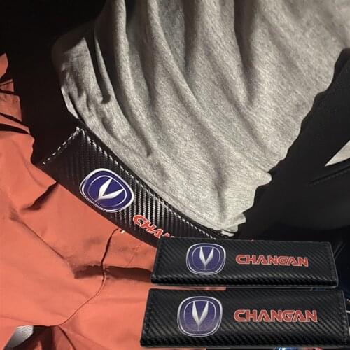 Carbon fiber pattern Car Sefety Seat Belt cover Child isofix Seat belt Shoulder Pads Protection for Changan CS35 CS55 CS75 CS85