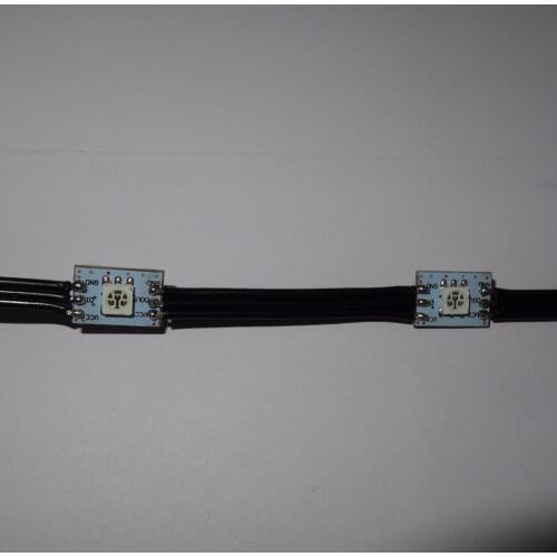 Black DC5V WS2811 led 5050 SMD pixel node;100pcs a string;black wires;5cm wire spacing