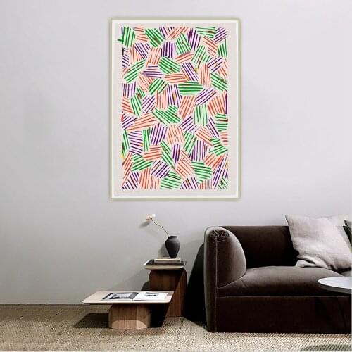 Citon Jasper Johns《Four Panels from Untitled,1972》Canvas Oil Painting Artwork Poster Picture Wall Hanging Decorations Home Decor