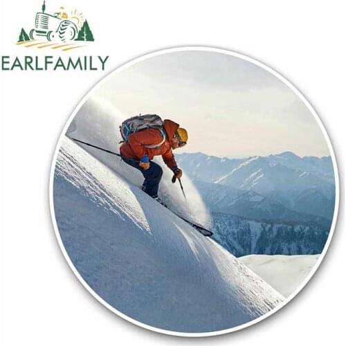 EARLFAMILY 13cm x 13cm For Freeride Skiing Moun Windows Car Stickers Windshield Decals Waterproof Graffiti Car Door Protector
