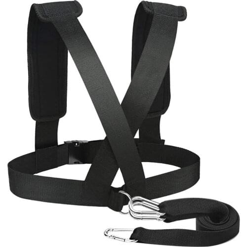 Resistance training with running, speed training, tension belt, exercise with weight-bearing, exercise with back strap and sled