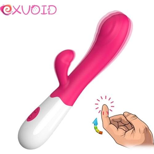 EXVOID Rabbit Vibrator G-spot Massager Dildo Vibrators for Woman Adult Products 30 Frequency Sex Toys for Women Silicone